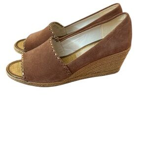 Jack Rogers Women's Brown Suede Espadrilles size 10 EUC